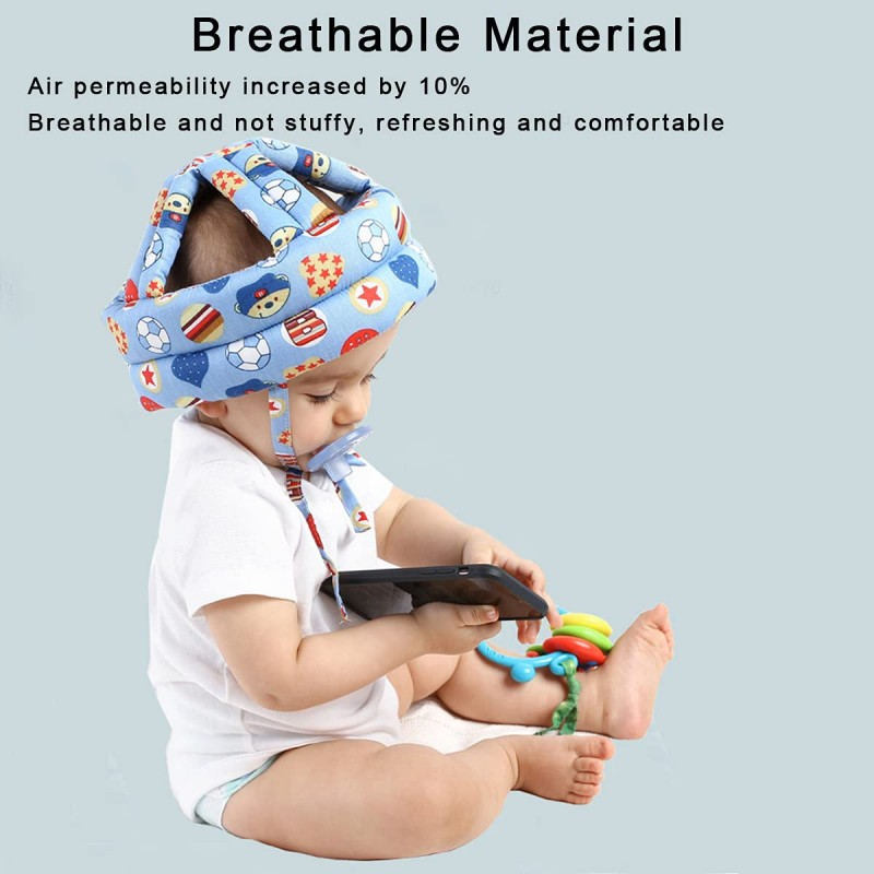 Baby Head Protector Infant Protective Harnesses Cap Adjustable Baby Helmet for Crawling Walking