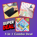 Three In One Kids Learning Deal (Sank Magic Book + Water Magic Book + 8.5 Inches Writing Tablet)