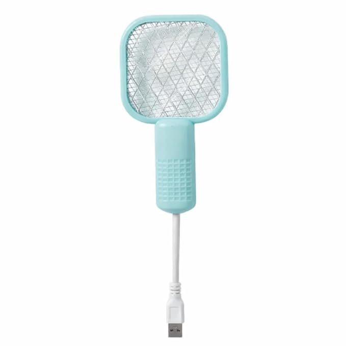 Rechargeable USB Mosquito Racket with LED Light for Home Travel