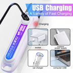 USB Rechargeable UV Flashlight for Currency Check, Pet Care, Resin Curing Detection