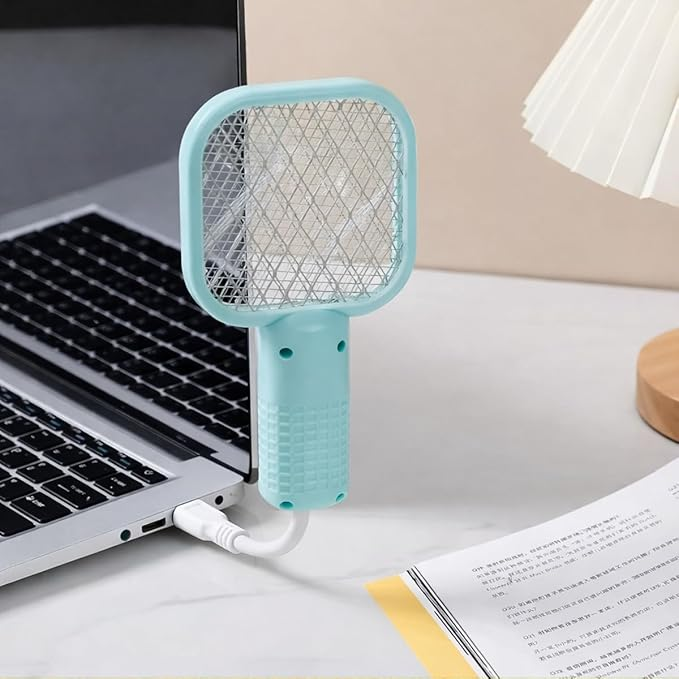 Rechargeable USB Mosquito Racket with LED Light for Home Travel