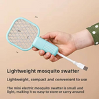 Rechargeable USB Mosquito Racket with LED Light for Home Travel