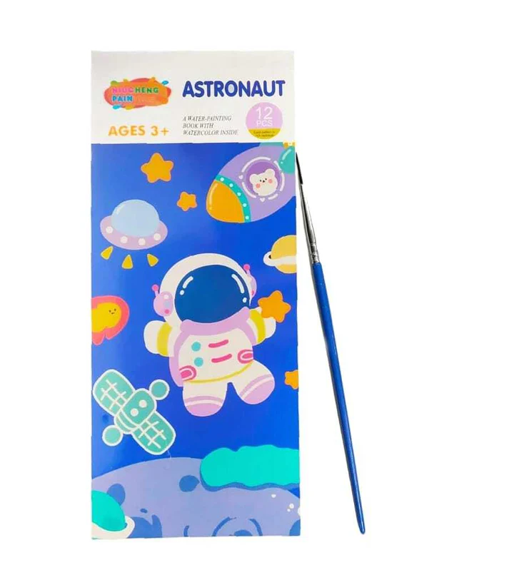 2-in-1 kids learning set with reusable magic watercolor books